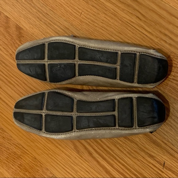 Prada Metallic Bow Driving Loafers Flats 37 - Picture 13 of 14